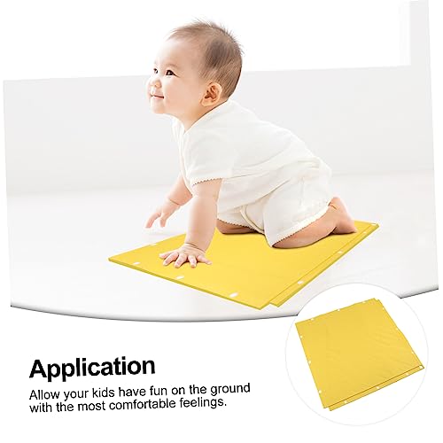 Asakkura 1Pc Kruipen Mat Cartoon Tapijt Oefening Vloermat Alfombra Kids Flots Peuter Tapijt Vloermat Voor Kinderen Silicagel Geel Grote Kinderen Kruipen Mat Woonkamer Tapijt Cartoon - Afbeelding 3