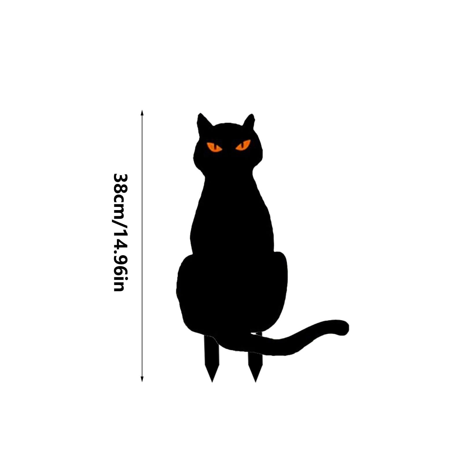 Amazon.co.jp: ハロウィンの黒猫の装飾、6個の黒猫のシルエット