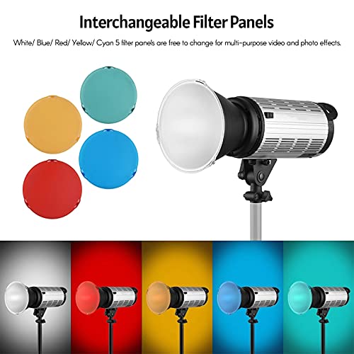 KIKIRon LED-Videoleuchte 200w LED-Fotografie-Fülllampe 0-100% Dimmbar Mit Integrierter 2.4G-FSK-System-Fernbedienung… – Bild 4
