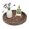 Round Wooden Serving Tray for Decor 11 Kitchen Table Centerpieces Decor Decorative Tray Farmhouse Dining Table Centerpiece Tray KitchenHome Decor Accessories for Table