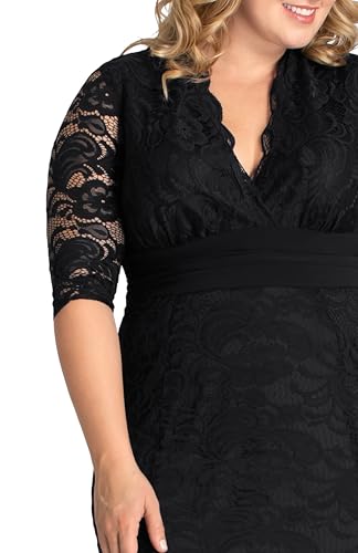Kiyonna Women's Plus Size Screen Siren Lace Evening Gown3
