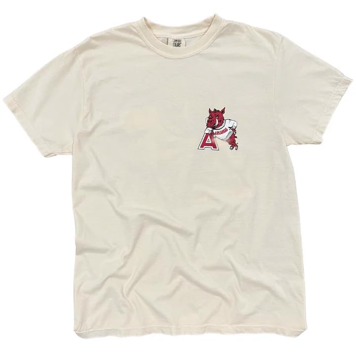 Arkansas Razorback Leaner Tee, Officially Licensed NCAA, 100% Cotton, Men's and Women's SM-2XL2