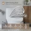 HOROW One Piece Elongated Toilet, High Efficiency Dual Flush 1.1/1.6 GPF, Easy-to-Clean Design, Soft-Close Seat, Compact Modern Bathroom Toilet, 12'' Rough-In, White Ceramic Bowl