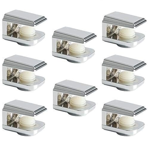 SAYAYO Soporte Estante Cristal Ajustable 5-8MM Espesor 8 Piezas Soporte Balda Cristal para...