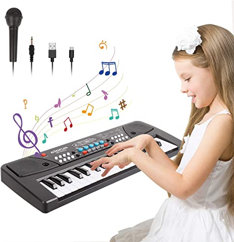 Piano pour Enfants, 37 Touches Multi-Function Clavier électronique de Piano Jouets avec Microphone pour Enfants Garçon… - Les Beatles, Paul McCartney, John Lennon, RIngo Starr, George Harrison Piano pour Enfants, 37 Touches Multi-Function Clavier électronique de Piano Jouets avec Microphone pour Enfants Garçon…