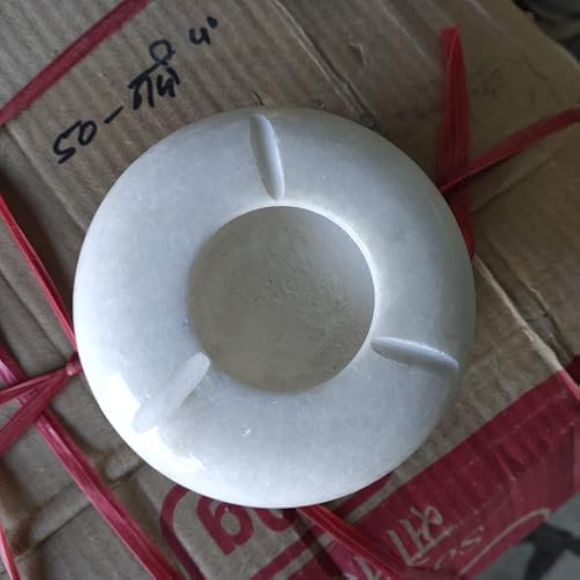 White Handcrafted Cigarette Cigar Ashtray