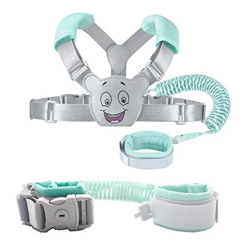Muñequera anti pérdida para niños, arneses de seguridad para niños pequeños,Cinturonesy Pulsera 2 en 1 kit de Combinación, 1.5M Correa Seguridad Ajustable