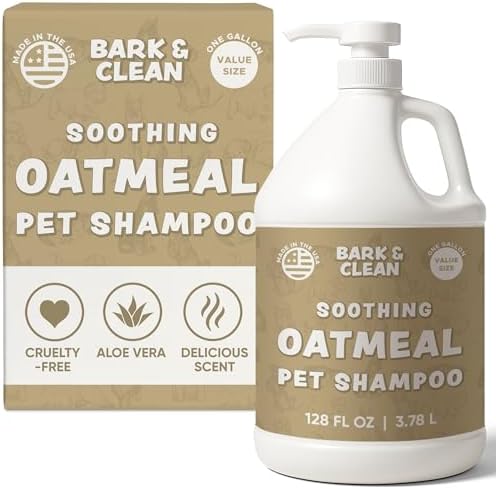 Oatmeal Dog Shampoo for Itchy Skin Relief - 1 Gallon with a Pump ...