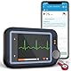 CkeckMe EKG Gerät für zuhause mit Touchscreen, 30s/60s/5min Multi-Messung Langzeit-EKG-Monitor, Bluetooth Smartphone App, Dual-User-Unterstützung, Mobiles EKG Gerät für PC-Software und Mac App