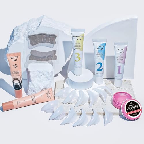 PERMANIA Lash Lift and Tint Kit, All in 1 Korean Lash Lift Kit with Tint, Lifting & Tinting for Eyelash and Eyebrows | Black Color Dye | Salon Results At Home