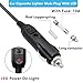 GELRHONR 12V 10A DC Car Charger Cable,Car Cigarette Lighter Male Plug to DC 5.5mm x 2.1mm Extension Cable for Rear View CCTV Monitors DVR (2xDC)