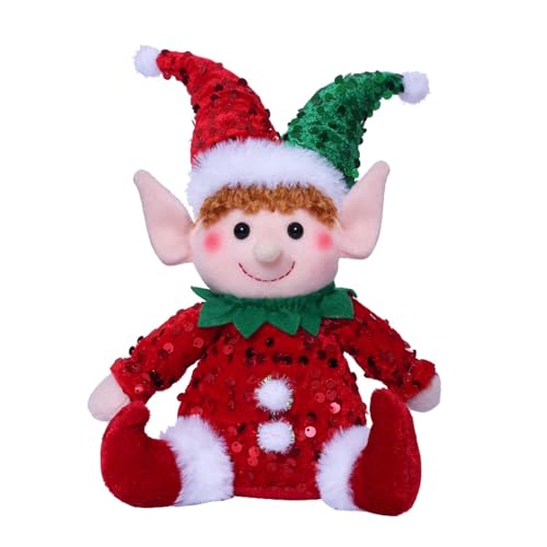 Weihnachtssitz - Deko für Weihnachten, sitzende Figur mit Pailletten,...