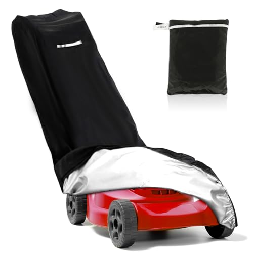 BNGXR Housse de Tondeuse à Gazon, 210D Oxford Universel Housse Tondeuse, Houss pour tondeuse à gazon avec Cordon De Serrage Et Sac De Rangement, PoussièRe...