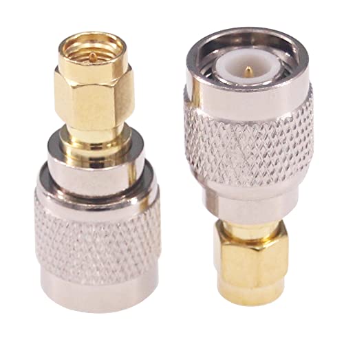 4 piezas adaptador coaxial TNC macho a SMA macho miniatura 4