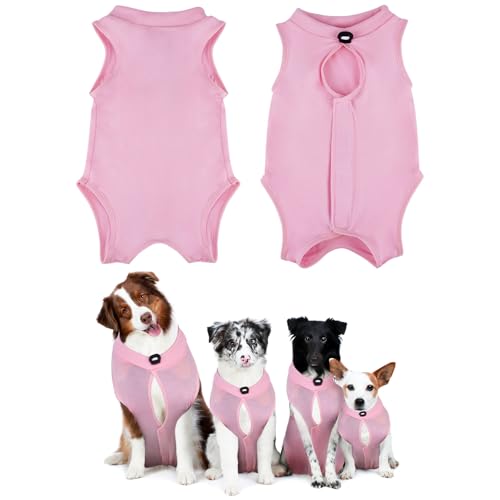 Adiwo Pet Recovery Suit, Hunde Nach Op Kastration Wundschutzanzug für Klein- und Mittelgroße Hunde, Body Suit nach der Operation, Kurz-L (4–7 kg)