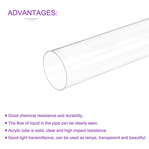 DMiotech 2Stk. Acrylrohr Kunststoffschlauch starre Schläuche für Aquarienwasserleitung Wasserkühlsystem 36mm x 40mm 20