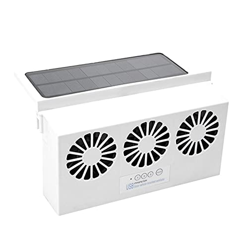 GLBMLMTHZP Ventilación del coche de la 6ta generación. USB Refrigerador de ventilador de escape Ventilador de ventilación de aire de energía solar for energía solar. Fuente de alimentación de modo dua