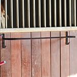 Professional Equestrian Rug Rail, Black Wall Mounted Horse Rug Holder with Hooks, Powder-Coated Heavy Duty Stable Organizer for Horse Rugs & Tack