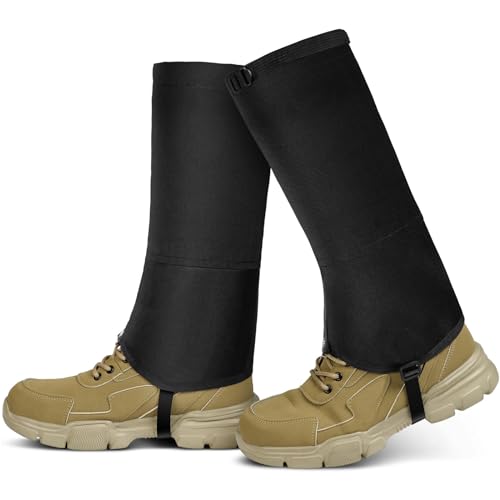Adiwo Leg Gaiters, Gaiters for Men Women, Warm Hiking Gaiters, Waterproof Durable Snow Gaiters, Lightweight Warmth Gaiters Legging Gaiters for Cycling Walking Running Hunting Skiing Camping Climbing