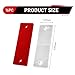 WZP 16PCS Red White Safety Reflectors, Self Adhesive Rectangle Reflector Stickers with Mounting Hole, Universal for Trailer Truck RV Motorcycle Car Bus