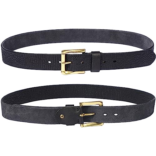 Men's Genuine Leather Crocodile Embossed Belt - 1.5" (38mm) Wide Single Prong Buckle For Work & Casual3