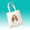 SmartyPants Crowned Dog King Charles III Tote Bag - Royal Coronation His Majesty The King Crown Classic Celebration Commemorative Memorabilia Carrier Cotton Shopper (Natural) #2