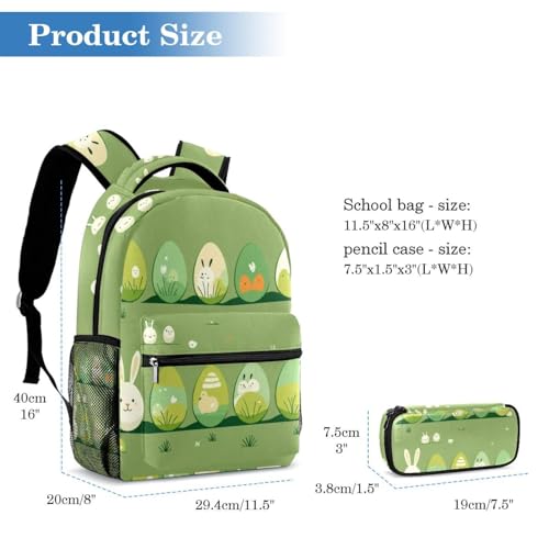 Sac à dos avec trousse à crayons multicolore grand format pour l'école primaire