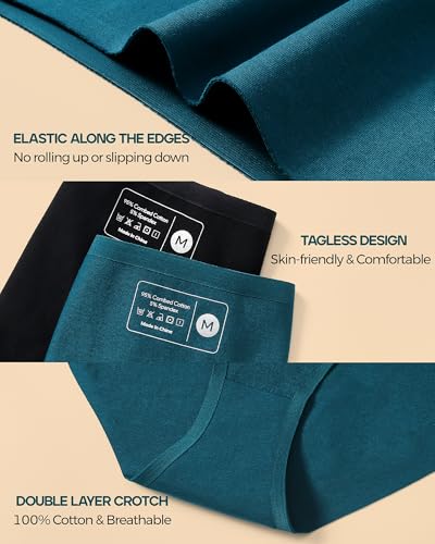 Image of Xibing Seamless Cotton Underwear for Women No Show Briefs High Waist 6-pack | No rolling up and down, tag-free and breathable, Full coverage soft comfort for everyday wear