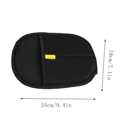 Poo4kark Pet Bürstenhandschuhe zur Tierhaarentfernung – von Kleidung, Möbeln, Autositzen, Bettwäsche Polstern – Wiederverwendbarer Fusselhaarentferner für, Autoinnenräume (Black, 24X18cm)