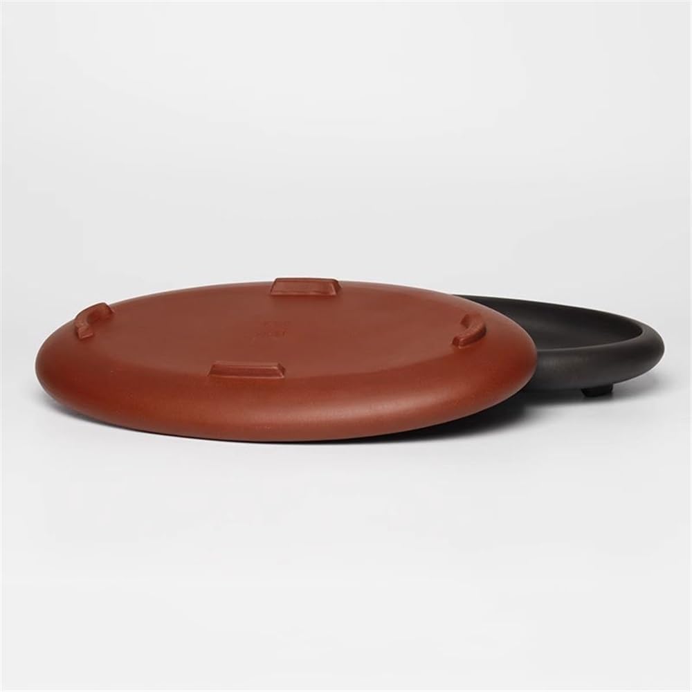 Versatile Sottovaso ellittico Grande for Piante in Argilla e Sabbia Viola(M)