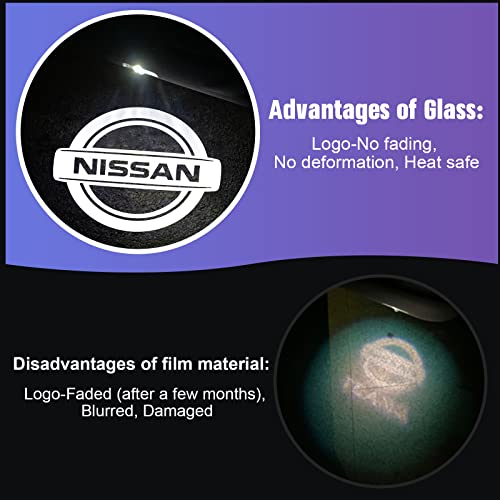 No Fade Car Door Lights Logo For Nissan, Led Welcome Lights Accessories Compatible With Nissan Altima Maxima Armada Titan Quest Pathfinder Terra (Ns2-4P) #TOP1