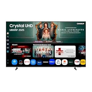 Samsung 55 inch Crystal UHD U8005 4K Smart TV, ongelooflijke kleuren met Crystal Processor 4K, luister naar alle luidsprekers met Q-Symphony, beschermde gegevens, Knox Security en Gaming Hub