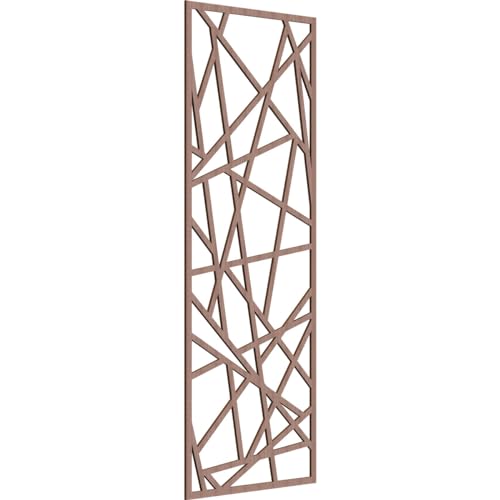 Image of Conway Decorative Pierced Fretwork Wood Wall Panels, 33 3 /8 inchW x 84 3 /8 inchH x 3 /8 inchT, Walnut