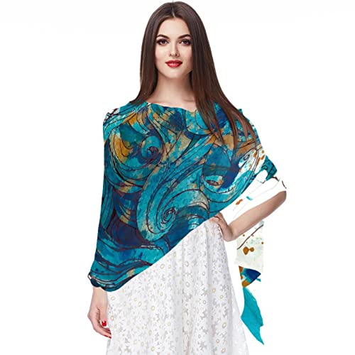 Foulard en pashmina de qualité supérieure aux motifs de fleurs rouges