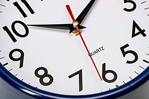 Bernhard-Products-Navy-Blue-Wall-Clock-8-Silent-Non-Ticking-Quality-Quartz-Battery-Operated-Small-Clock-for-BoysKitchenClassroomOfficeNursery-Room-Easy-to-Read Bernhard Products Navy Blue Wall Clock 8 Silent Non Ticking Quality Quartz Battery Operated Small Clock for BoysKitchenClassroomOfficeNursery Room Easy to Read