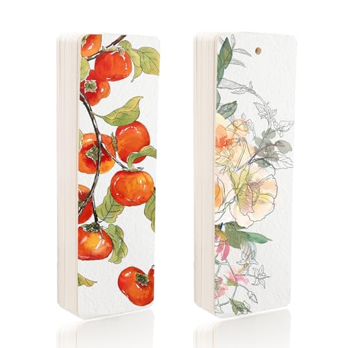 Sxutop 100 Hojas Papel Acuarela 300g/m² Tarjetas de Acuarela Blanco Papel Acuarela Algodon Marcapáginas para Pintar con Acuarelas Cuaderno Acuarela para Postales Blocs de Notas Felicitación (5 x 15cm)