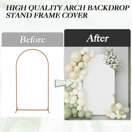Highdi Cubierta de Telón de Fondo de Arco, Cubierta de Fondo de Arco Elastano Elástico para Fiestas, Cumpleaños, Boda, Graduación, Fiesta, Accesorios de Fotos (4FT-120 * 50,17 Verde) - imagen 5