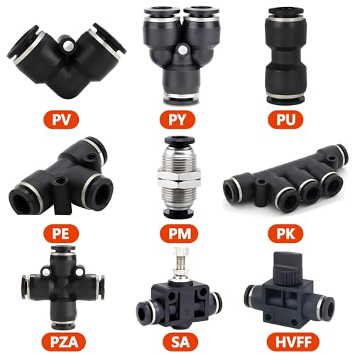 Acople neumático de 14mm rápido HVFF con regulación manual de flujo 3