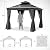 ABCCANOPY Hardtop Gazebo 8x8 - Outdoor Metal Hard Top Gazebo, Permanent Galvanized Steel Aluminum Framed Pavilion with Netting and Curtain for Patio Backyard Lawn Garden (Double Roof, Gray)