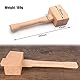 LIANCHEN Holzhammer Holzbearbeitungshammer Professionelle Holzbearbeitung Hammer Holzbearbeitungswerkzeug Buche massiv Schlagfestigkeit Rissfestigkeit für Meißel Geschnitztes (Holzfarbe, 245mm)