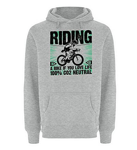 Sweat à capuche vélo de ville et vélotaf - Style urbain Gris Heather L