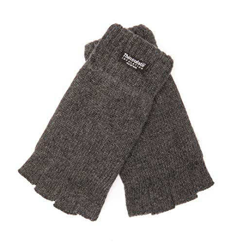 Guantes de medio dedo para hombre ideales para usar el móvil en invierno con lana suave