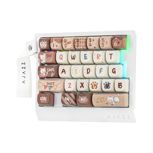 Image of MechLands AJAZZ AK029 One Handed Gaming Keyboard, 8Khz Polling, 29 Keys Rapid Fast Wired Keyboard, SOCD & DKS, Magnetic Switch, Adjustable Actuation, RGB Backlits, Aluminum Plate (White Brown)