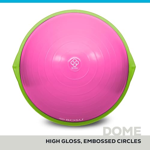 Image of Bosu Balance Ball Exercise Trainer, Home Gym Equipment w /Guided Workouts & Pump, 26 inch Inflatable Fitness Platform for Strength Training, Standing, Balancing, and Core Workout