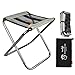 Tentock Ultraleichter Camping Klapphocker mit Tragetasche, Outdoor Faltbare Angelhocker aus Aluminium Tragbarer Mini Hocker für Picknick Wandern Reisen (grau)