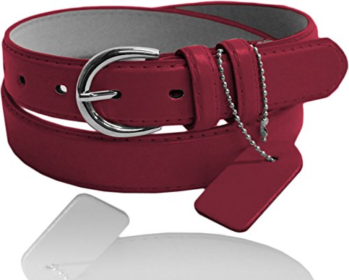 Eurofashion Women's Premium Leather Skinny Belt