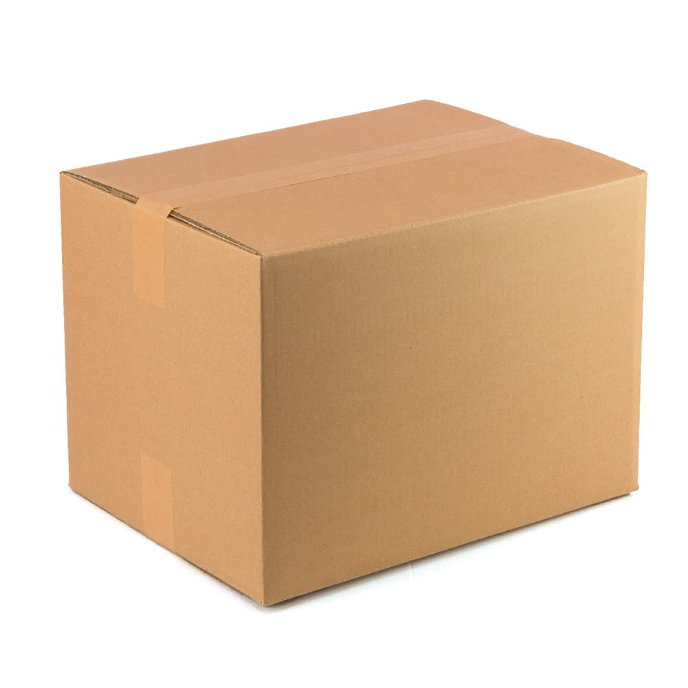 Pack de 20 cajas de cartón con solapas fabricadas en cartón ondulado de dos ondas para embalaje o transporte de Alta Protección. Medidas:40x30x27 cm, Embalaje de productos frágiles y pesados.