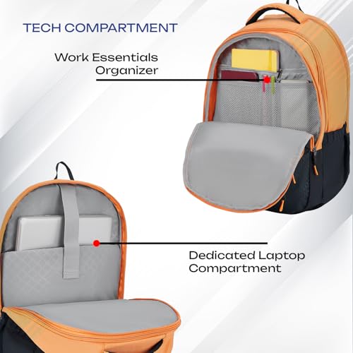 Image of Safari 43L Expandable Laptop Bag with Armor Base, Raincover, 3 Compartments, Compression Straps, Large Size Travel Bag, Ideal For 3-4 Days Staycations, Hiking, Office Bag