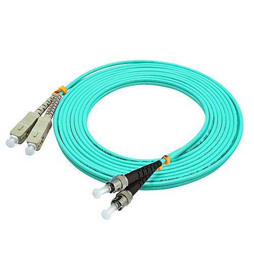 Image of 5Meters 16ft SC to ST Duplex 50 /125 10G OM3 Multi-Mode Fiber Optic Cable Jumper Optical Patch Cord SC-ST