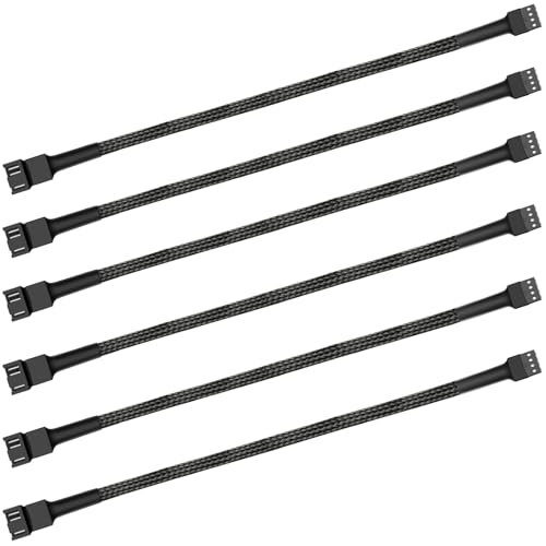 Image of 12 inch pwm Fan Extension Cable,4 pin Fan Extension Cable,Cable Extension pc,PC Fan Extension Cable, PWM Fan Extension Cable, PWM Extension Cable(12 inch(30cm) 6pcs)